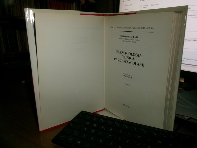 FARMACOLOGIA CLINICA CARDIOVASCOLARE. MARIANO FERRARI III Edizione 1988