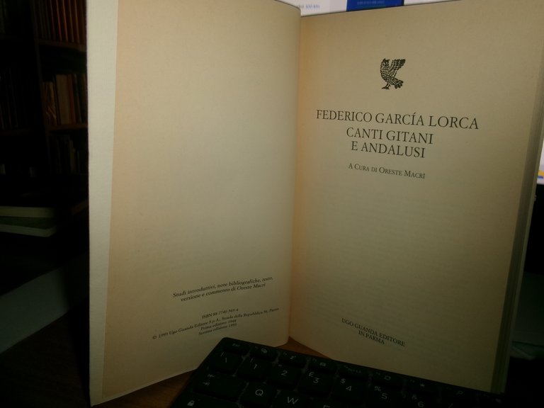 FEDERICO GARCIA LORCA. CANTI GITANI E ANDALUSI 1993