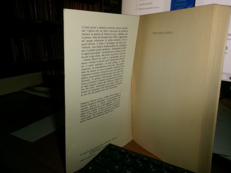 FEDERICO GARCIA LORCA. CANTI GITANI E ANDALUSI 1993