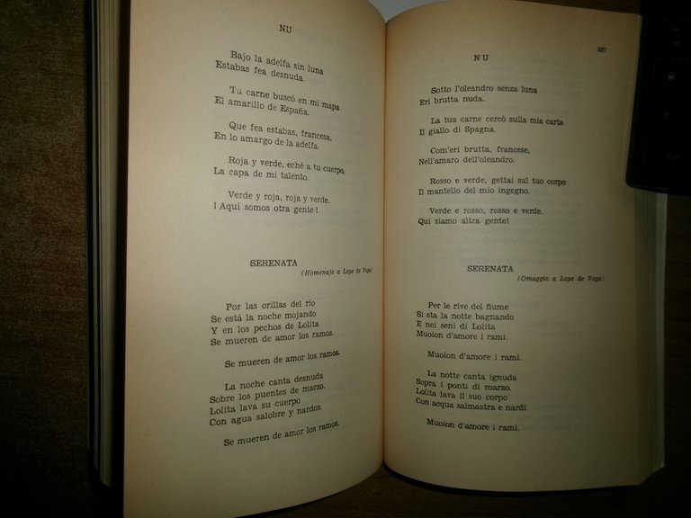 FEDERICO GARCIA LORCA. CANTI GITANI E ANDALUSI 1993