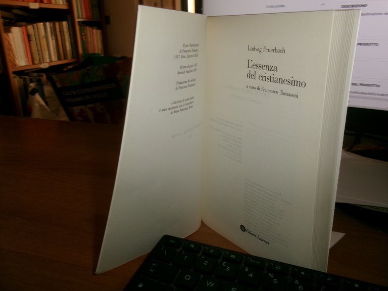 FEUERBACH. L' Essenza del cristianesimo a cura di Francesco Tomasoni …