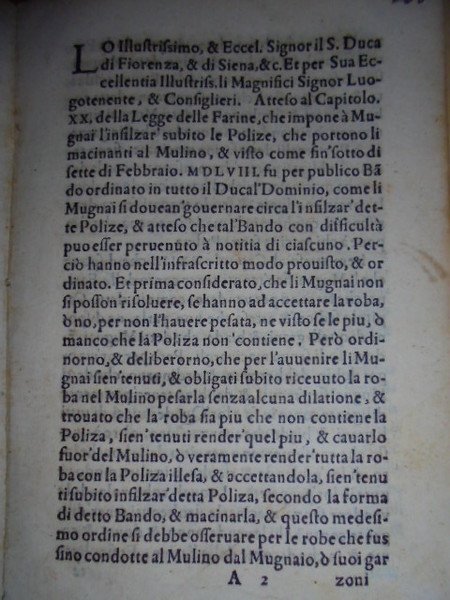 (Firenze) Bandi. NUOVA RIFORMA delle Capitoli et Bandi, della gabella …
