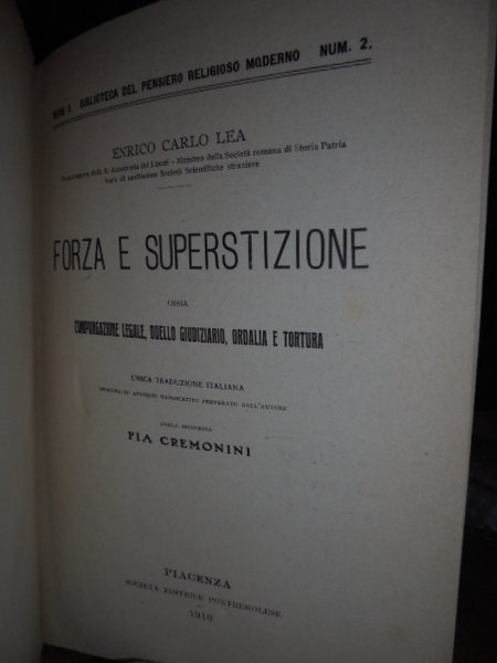 Forza e Superstizione ossia compurgazione legale, duello giudiziario, ordalia e …