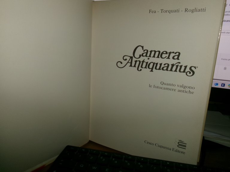 (Fotografia) CAMERA ANTIQUARIUS a cura di Romano Fea 1981