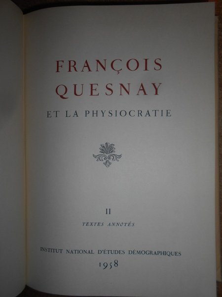 François Quesnay et la Physiocratie