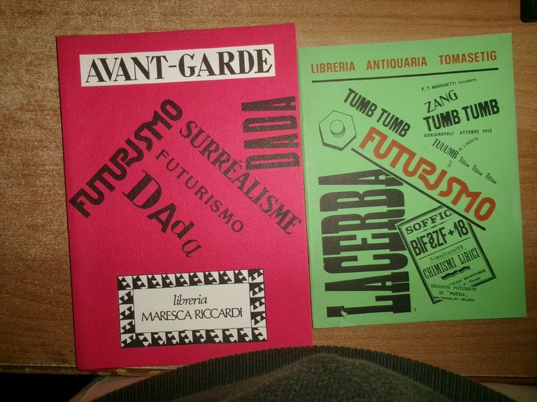 FUTURISMO 2 cataloghi. Libreria Riccardi/Libreria Tomasetig