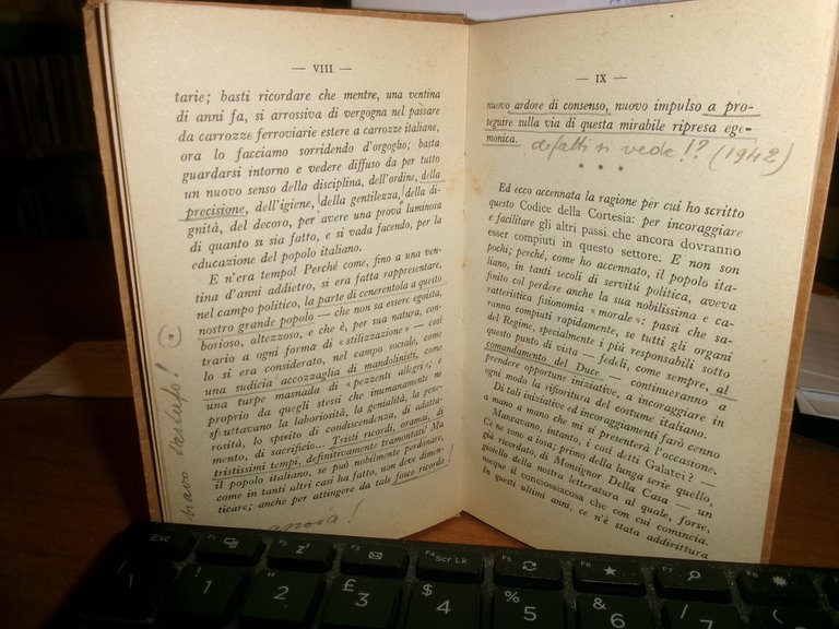 G. BORTONE. Il Codice della Cortesia Italiana - 1941
