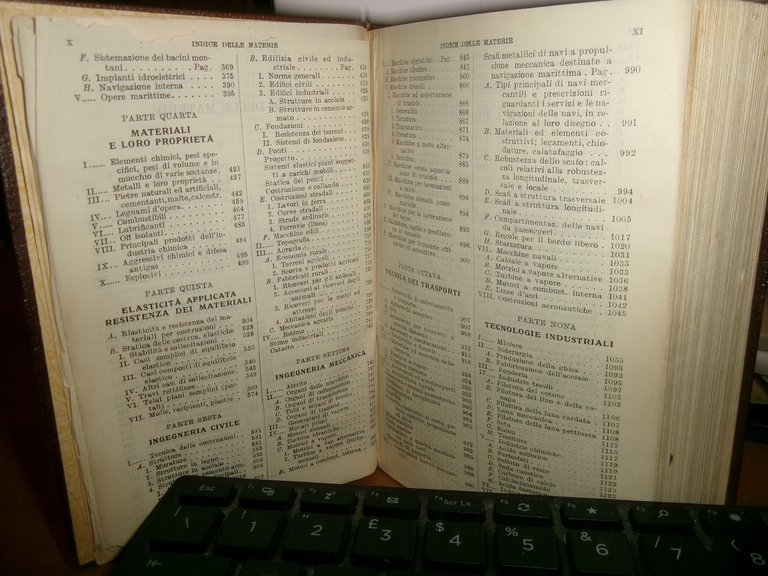 G. COLOMBO. Manuale dell' Ingegnere Civile e industriale. Hoepli 1939