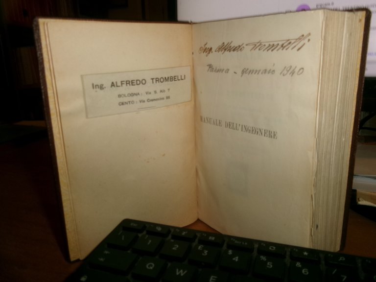 G. COLOMBO. Manuale dell' Ingegnere Civile e industriale. Hoepli 1939