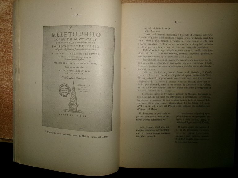G. Del Guerra. IL " De Natura Hominis" di Melezio …