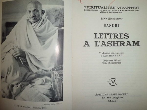 GANDHI Lettres a L' Ashram