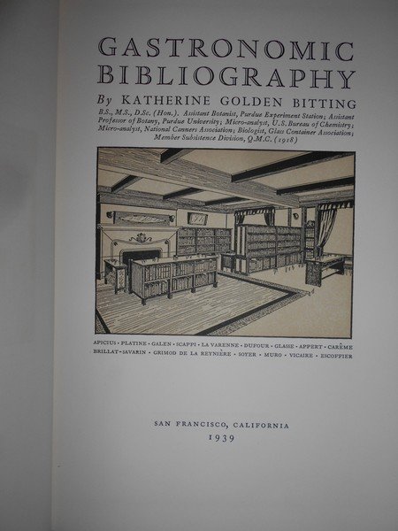 GASTRONOMIC BIBLIOGRAPHY