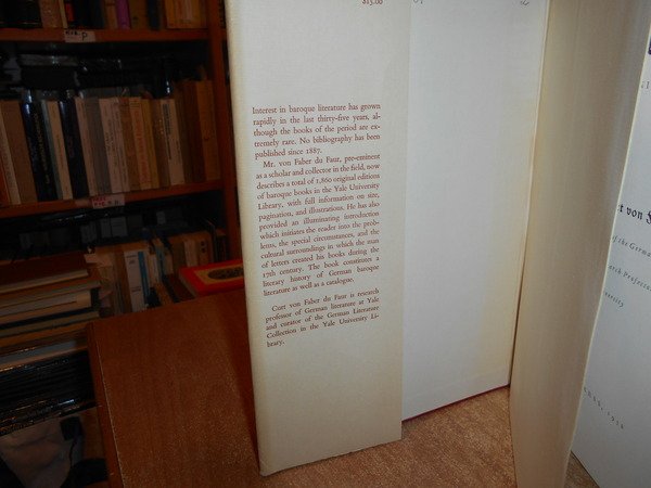GERMAN BAROQUE LITERATURE a Catalogue of the Yale University Library