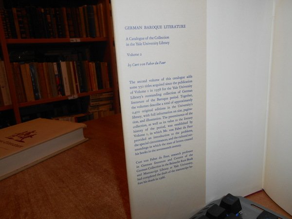 GERMAN BAROQUE LITERATURE a Catalogue of the Yale University Library