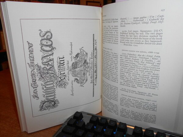 GERMAN BAROQUE LITERATURE a Catalogue of the Yale University Library