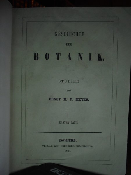 GESCHICHTE der BOTANIK Studien