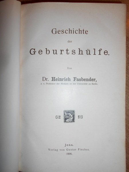 Geschichte der geburtshulfe