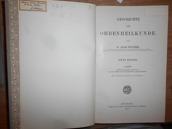GESCHICHTE DER OHRENHEILKUNDE