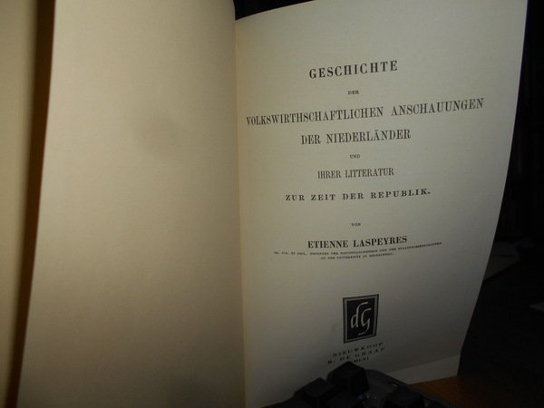 Geschichte der Volkswirthschaftlichen Anschauungen der Niederländer