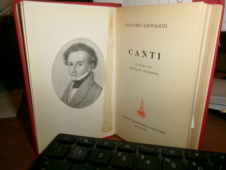 GIACOMO LEOPARDI. CANTI - a cura di Giovanni Ferretti 1962