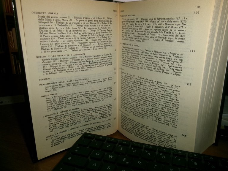 GIACOMO LEOPARDI. Tutte le Opere in due volumi 1989