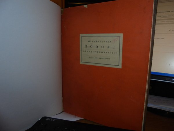 GIAMBATTISTA BODONI. OPERA TYPOGRAPHICA 1769-1839. KATALOG II. München, Weiss & …