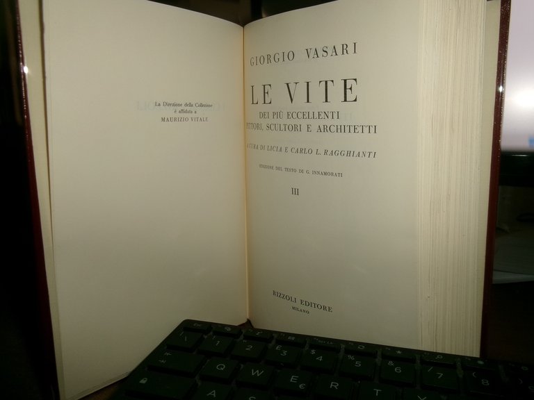 GIORGIO VASARI. LE VITE dei più Eccellenti Pittori, Scultori e …