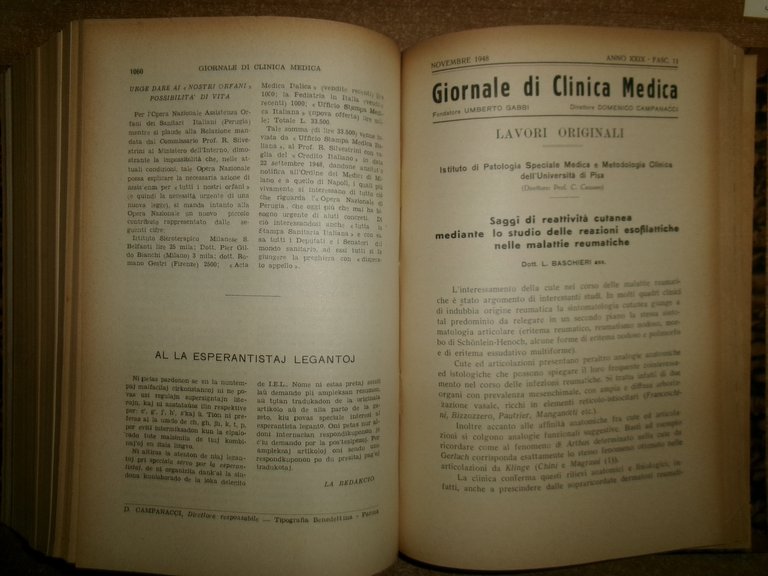 GIORNALE di CLINICA MEDICA UMBERTO GABBI - DOMENICO CAMPANACCI 11 …