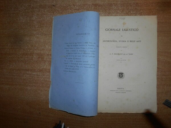 Giornale Linguistico di Archeologia, Storia e Belle Arti. Anno V. …