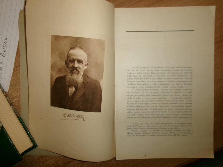 GIOVANNI BATTISTA de TONI. Commemorazione. Achille Forti 1925