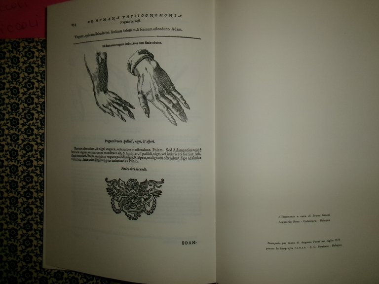 GIOVANNI BATTISTA DELLA PORTA. De Humana Physiognomia: Libri VI ristampa
