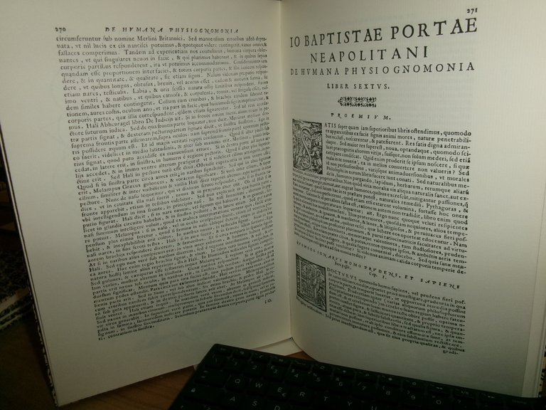 GIOVANNI BATTISTA DELLA PORTA. De Humana Physiognomia: Libri VI ristampa