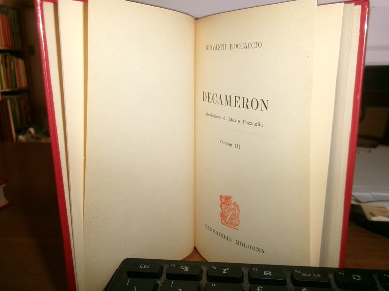 GIOVANNI BOCCACCIO. DECAMERON introduzione di Mario Pazzaglia 2 volumi scompleto