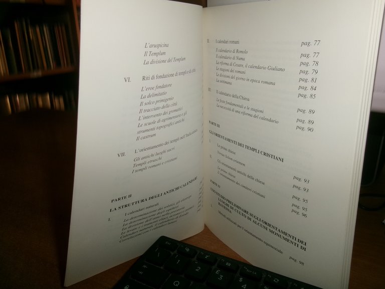 GIULIANO ROMANO. Orientamenti ad SIDERA...Astronomia, Riti e calendari... 1995