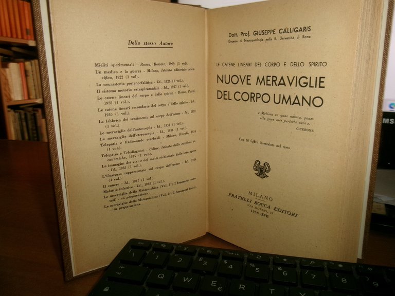 GIUSEPPE CALLIGARIS. Nuove Meraviglie del Corpo Umano... 1939