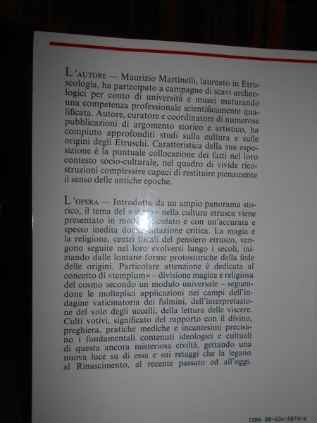 GLI ETRUSCHI. MAGIA E RELIGIONE