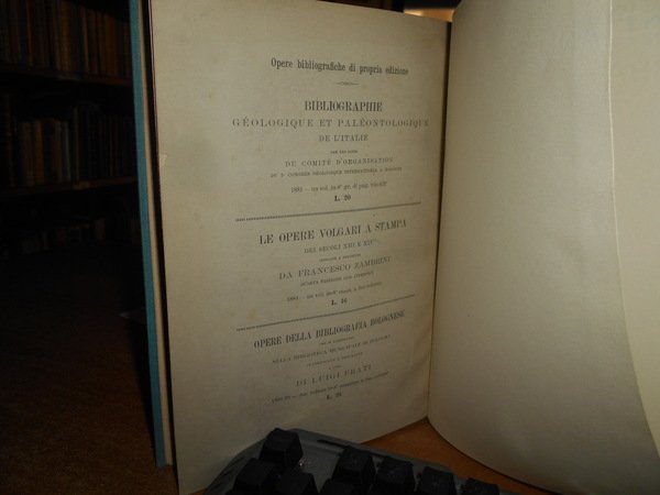 GLI INCUNABOLI della R. BIBLIOTECA UNIVERSITARIA di BOLOGNA