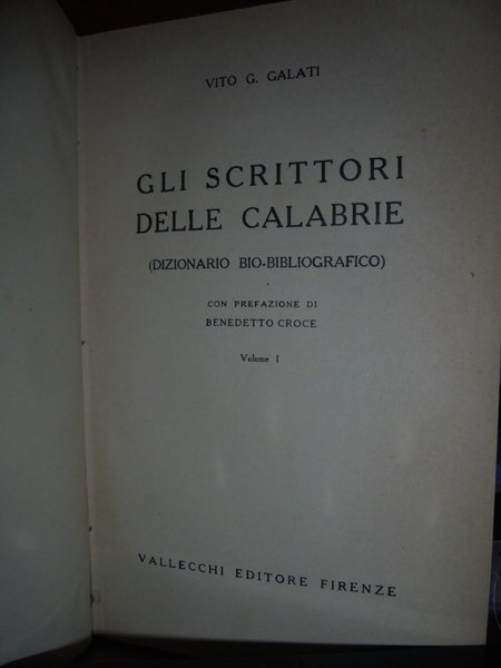 Gli Scrittori delle Calabrie (Dizionario Bio-Bibliografico)