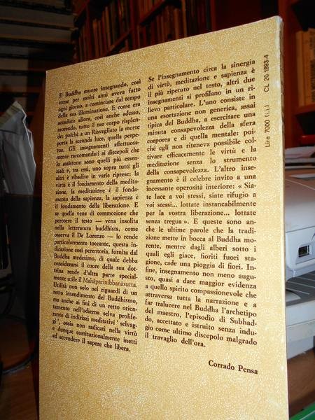 Gli ultimi giorni di Gotamo Buddho dal Mahaparinibbanasutta del Canone …