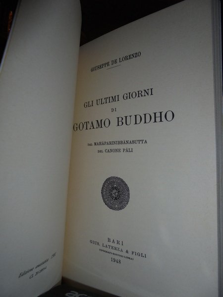 Gli ultimi giorni di Gotamo Buddho dal Mahaparinibbanasutta del Canone …