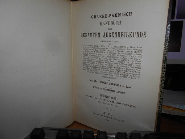 GRAEFE-SAEMISCH Handbuch der Gesamten Augenheilkunde