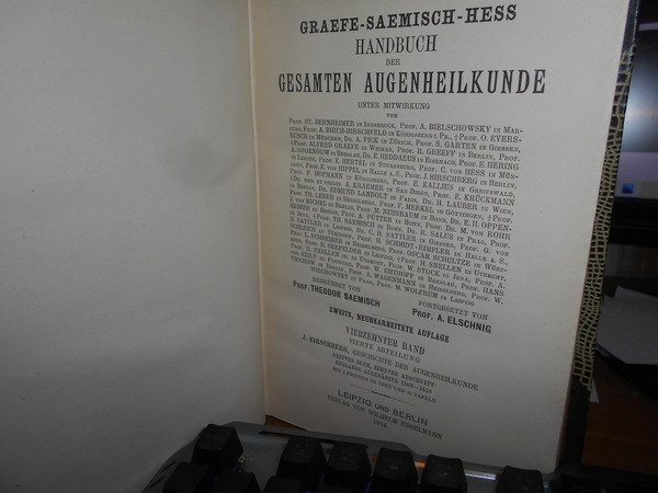 GRAEFE-SAEMISCH Handbuch der Gesamten Augenheilkunde