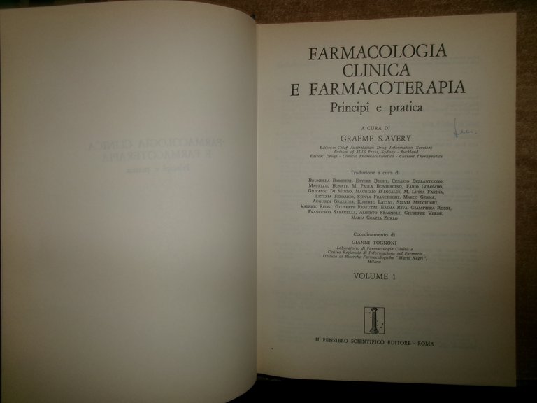 GRAEME S. AVERY. FARMACOLOGIA Clinica e FARMACOTERAPIA Principi e Pratica. …