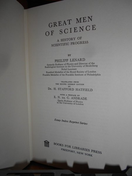 GREAT MEN OF SCIENCE a History of Scientific Progress