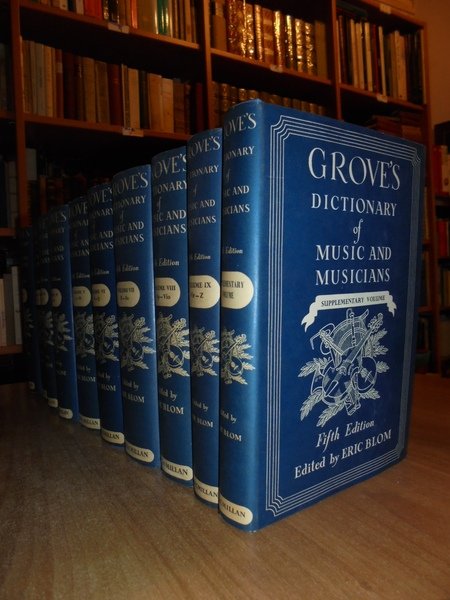 GROVE'S DICTIONARY OF MUSIC AND MUSICIANS fifth edition