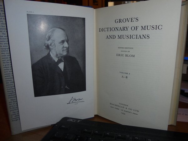 GROVE'S DICTIONARY OF MUSIC AND MUSICIANS fifth edition