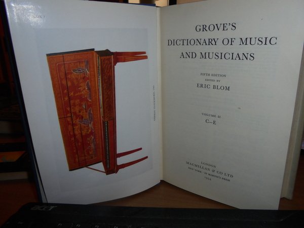 GROVE'S DICTIONARY OF MUSIC AND MUSICIANS fifth edition