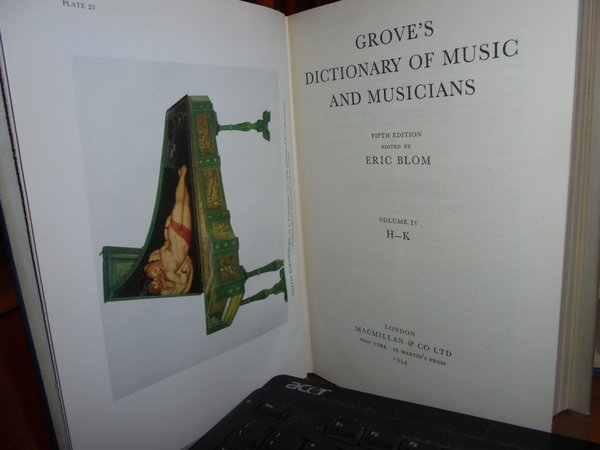 GROVE'S DICTIONARY OF MUSIC AND MUSICIANS fifth edition