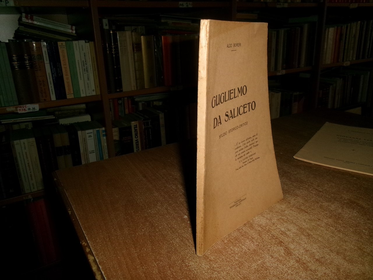 GUGLIELMO DA SALICETO studio storico-critico. ALDO BORERI 1938