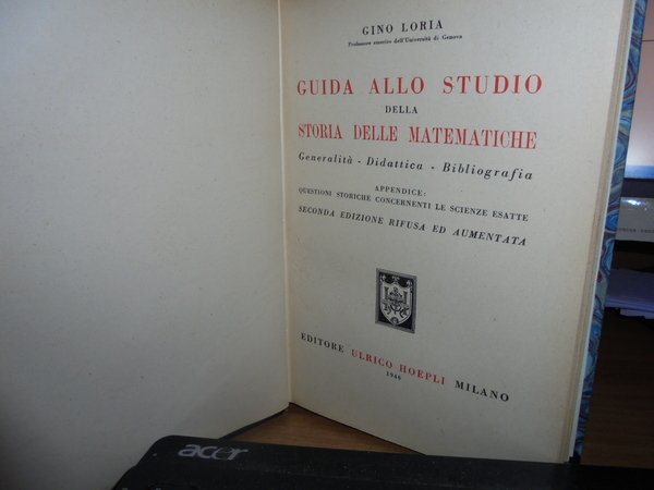 GUIDA ALLO STUDIO della STORIA delle MATEMATICHE. Generalità - Didattica …